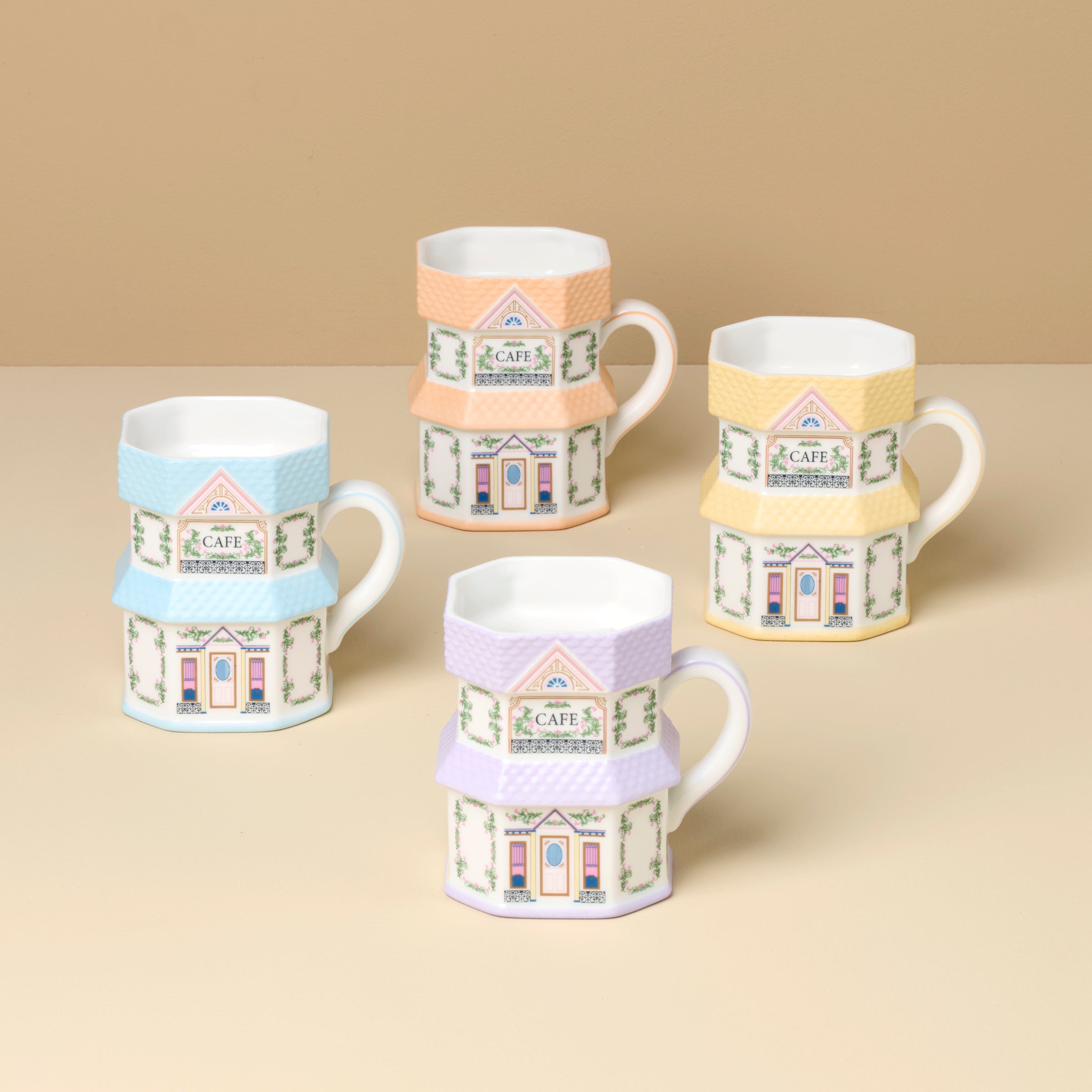 Lenox Heritage Lenox Heritage Lenox Spice Village Mugs, Set of 4