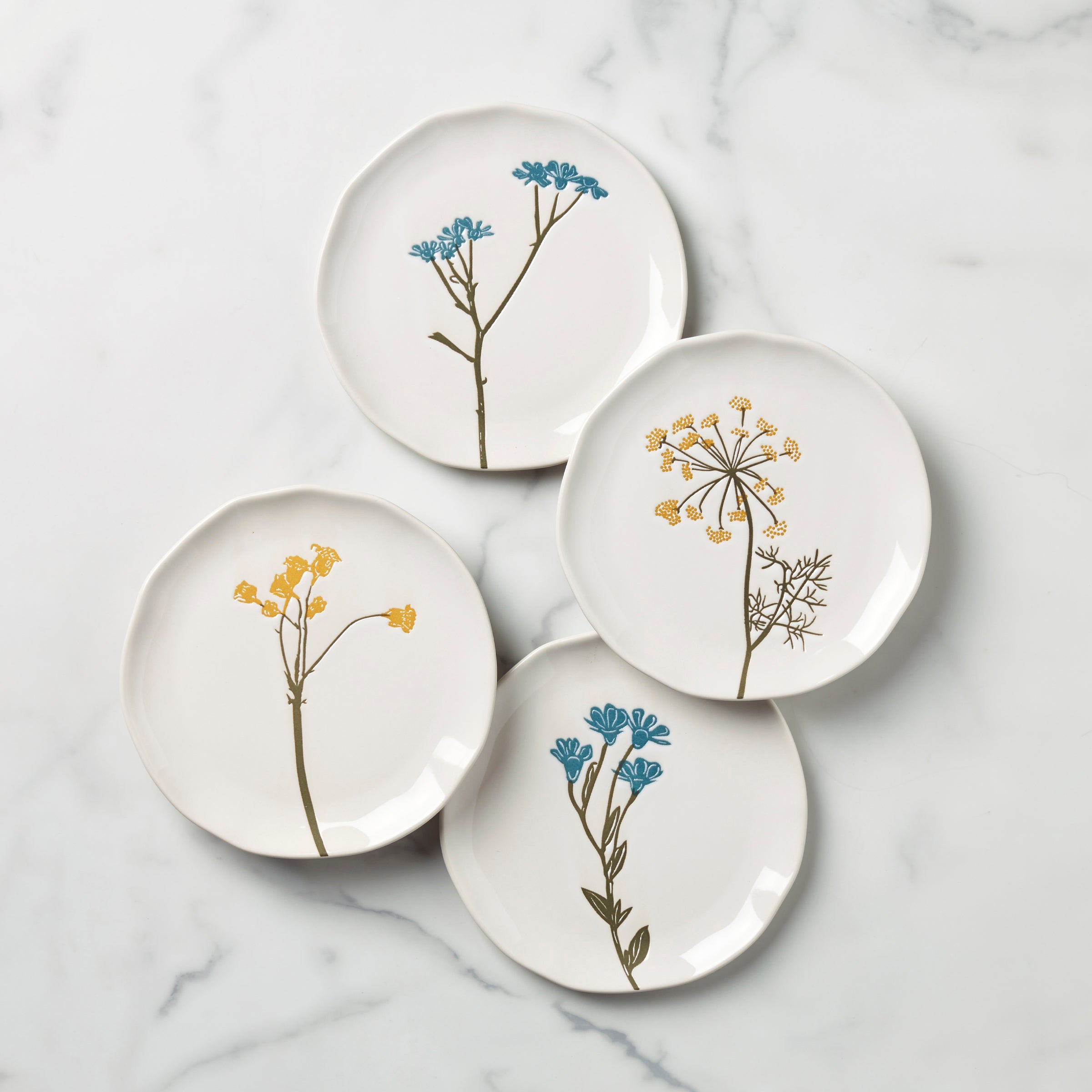 Lenox Heritage Lenox Heritage Wildflowers Tidbit Plates, Set of 4
