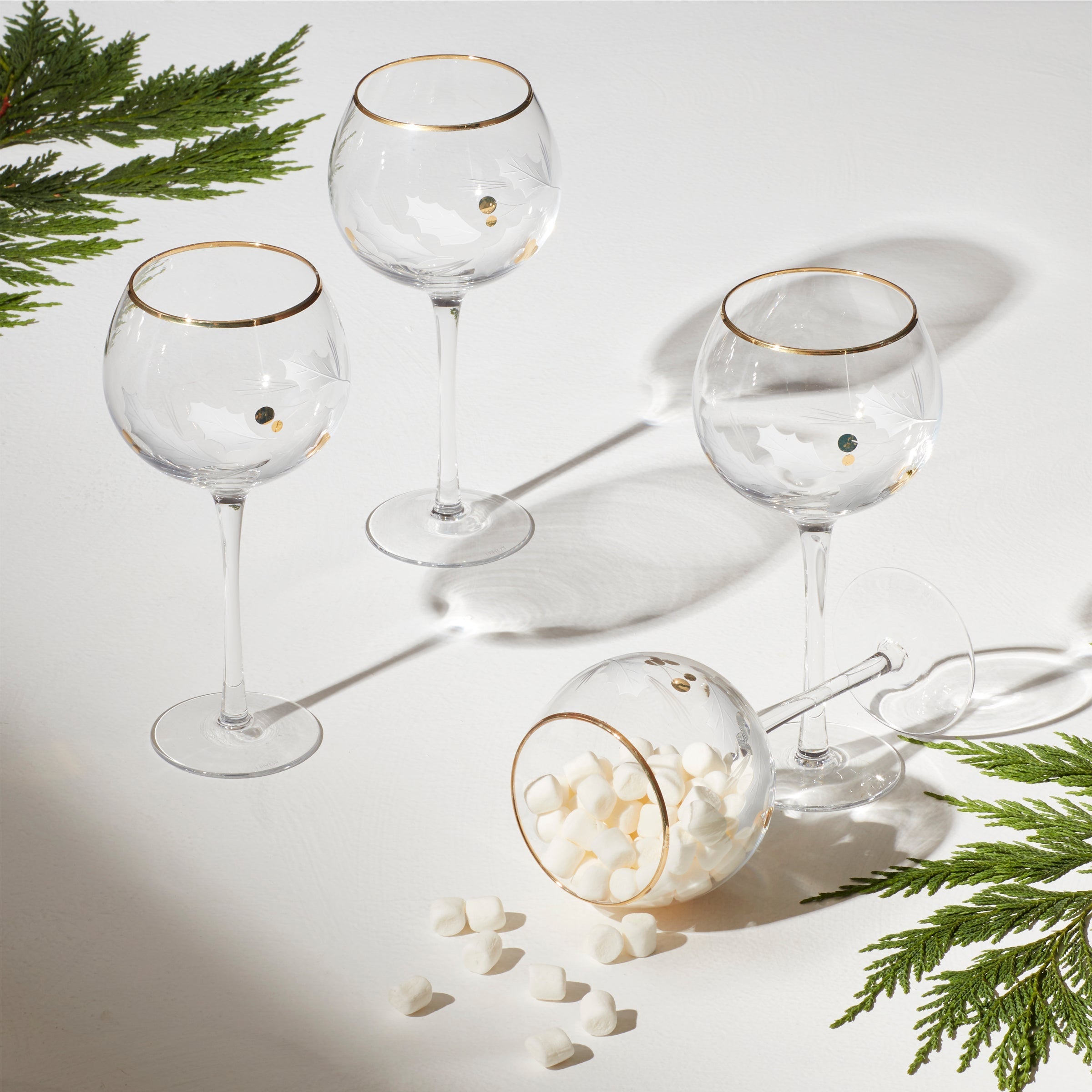 Lenox Heritage Lenox Heritage Holiday Gold Balloon Glasses, Set of 4 - Image 2