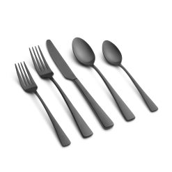 Lenox Heritage Lenox Heritage Cerys Black Satin 20-Piece Flatware Set