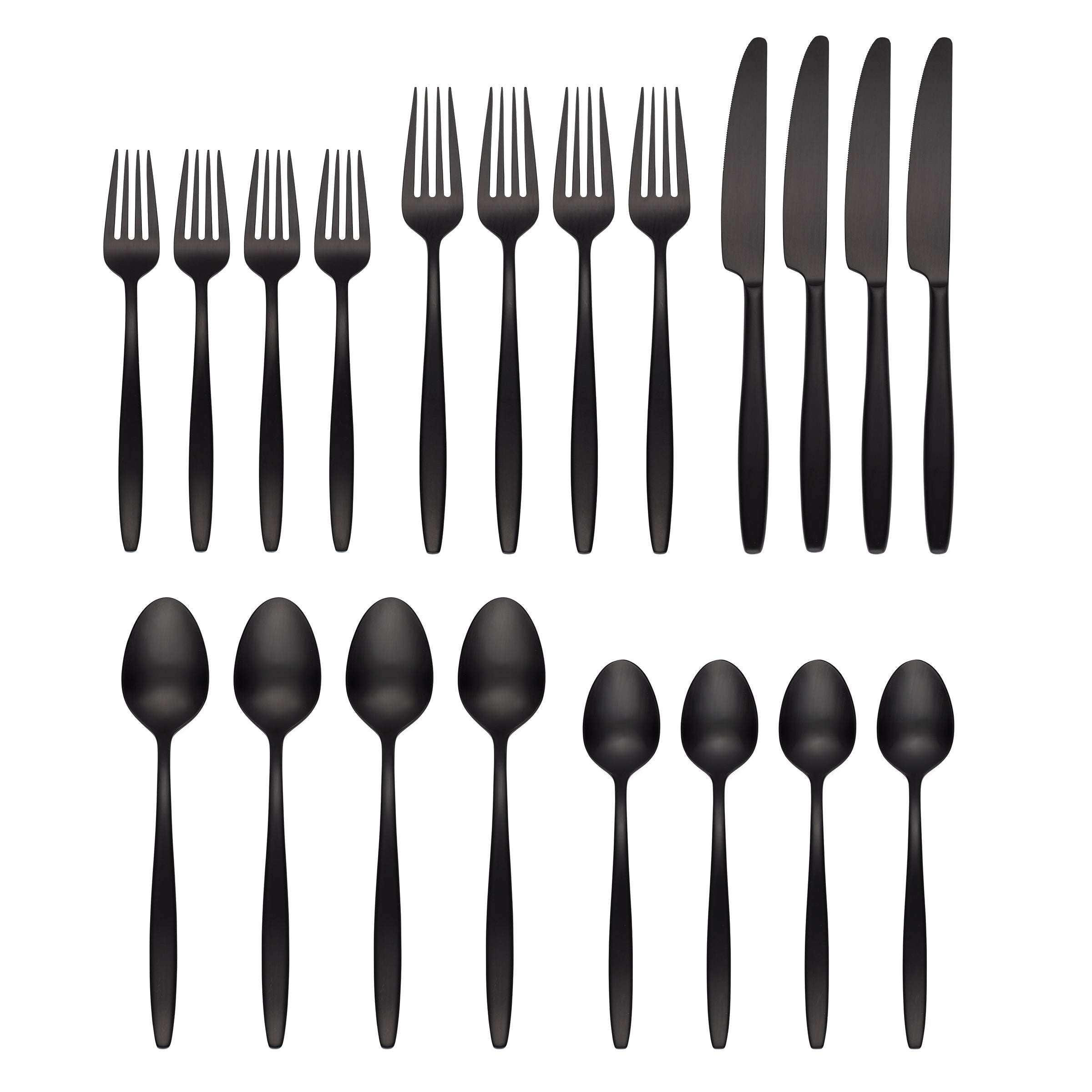 Lenox Heritage Lenox Heritage Nylah Black Satin 20-Piece Flatware Set - Image 2