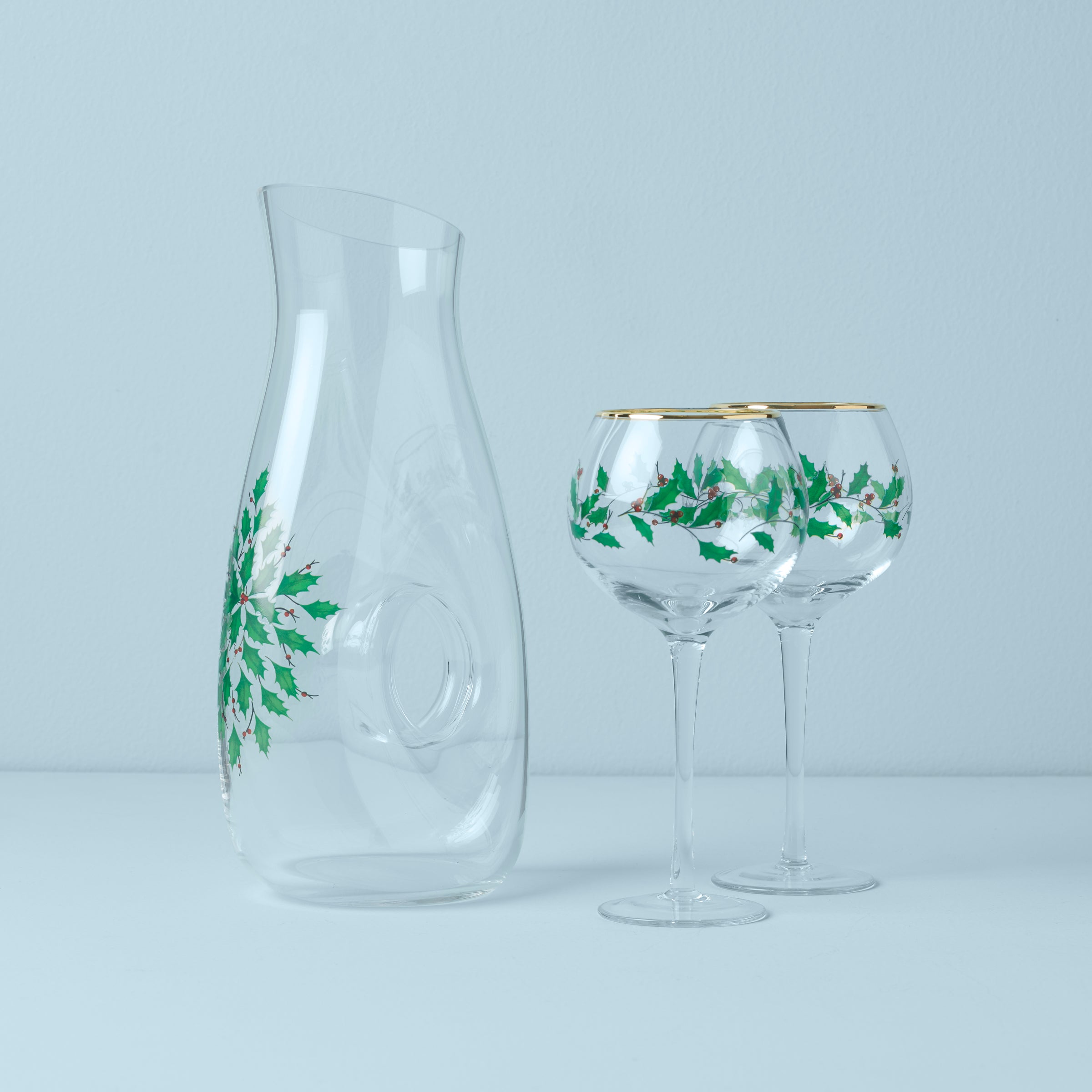 Lenox Heritage Lenox Heritage Holiday 3-Piece Decanter & Wine Glass Set