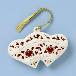 Lenox Heritage Lenox Heritage Personalized Two Hearts One Love Ornament