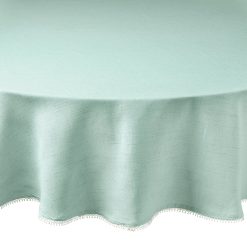Lenox Heritage Lenox Heritage French Perle Ice Blue 70x70 Round Tablecloth