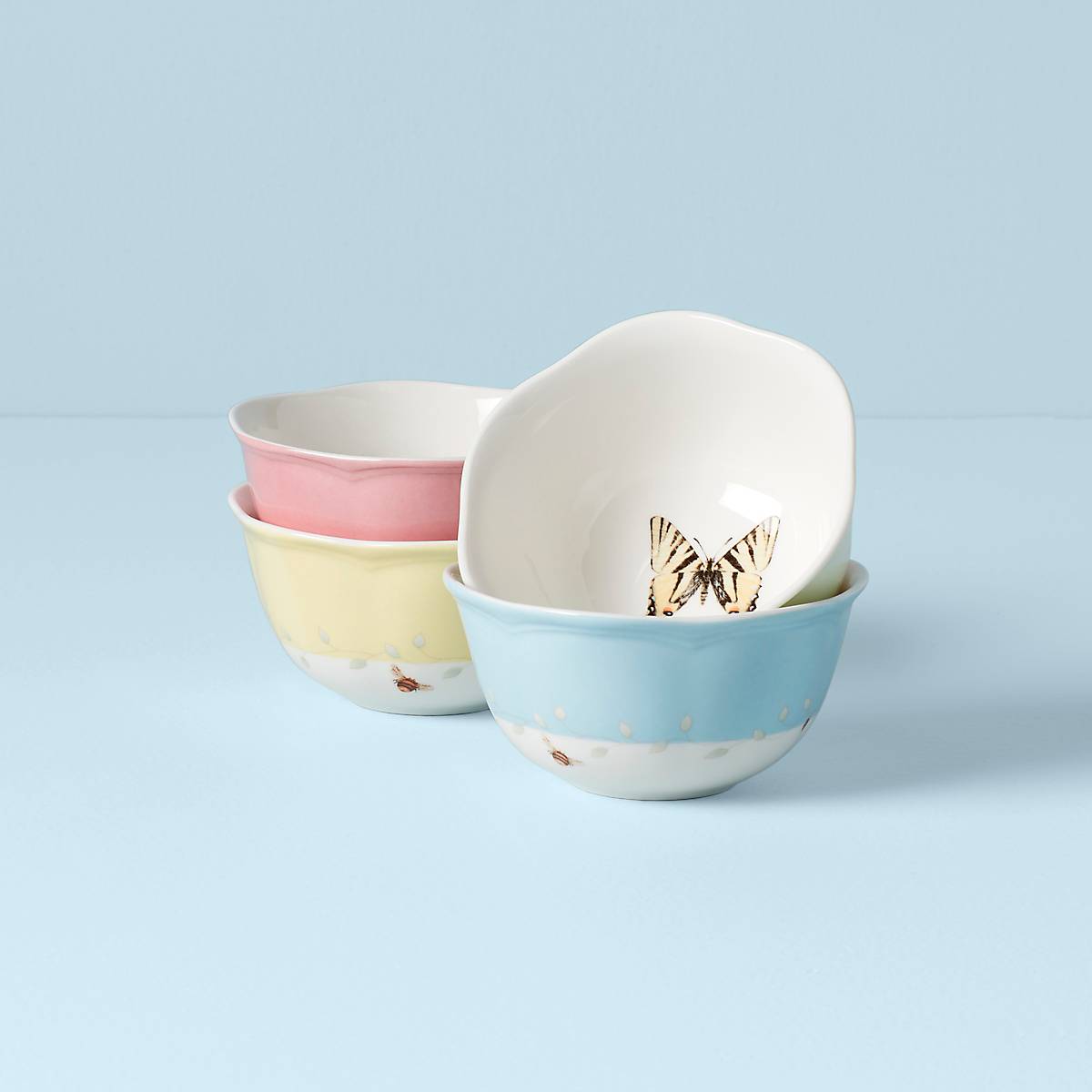 Lenox Heritage Lenox Heritage Butterfly Meadow Colors 4-Piece Dessert Bowl Set