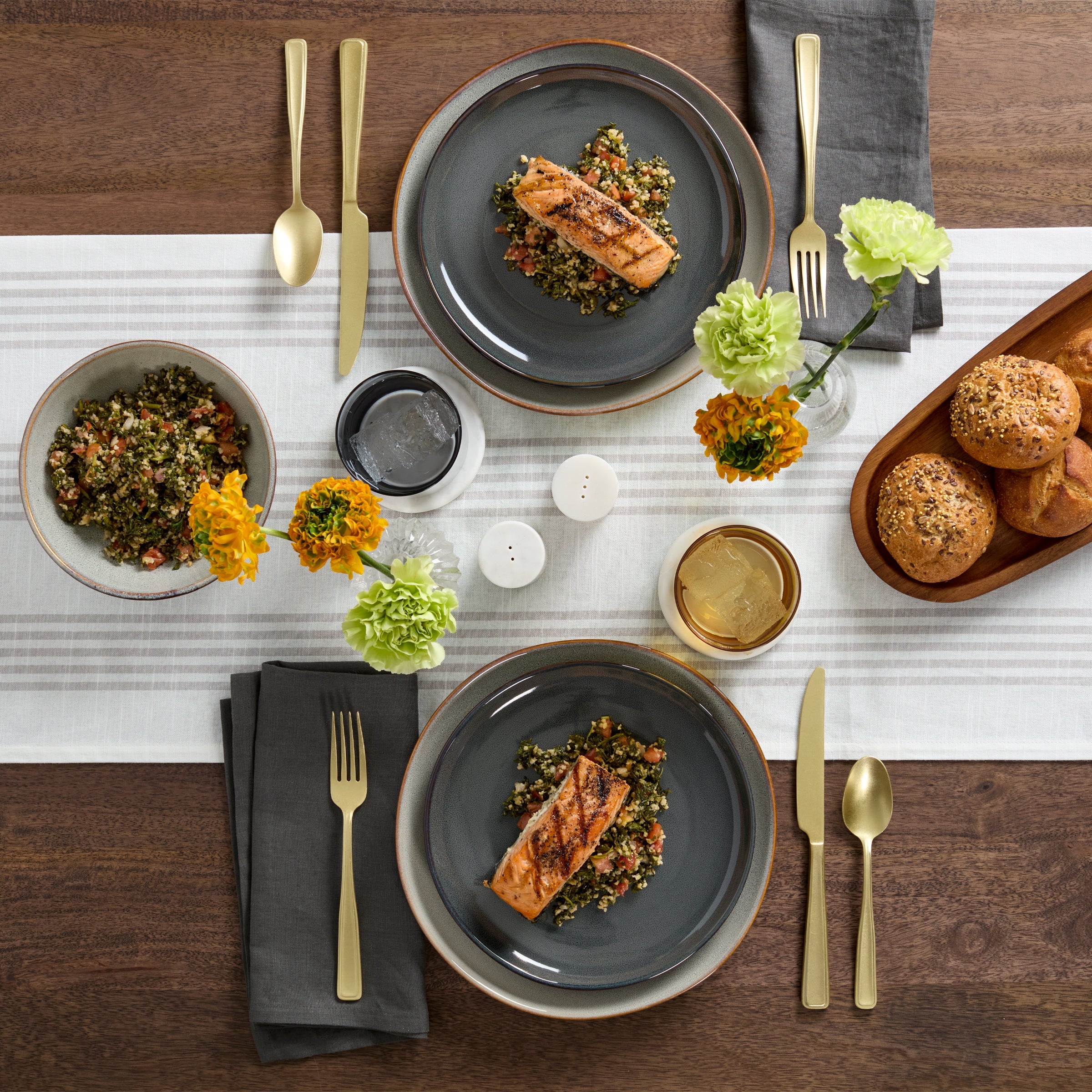 Lenox Heritage Lenox Heritage Organic Shades Gray 18-Piece Dinnerware Set - Image 2