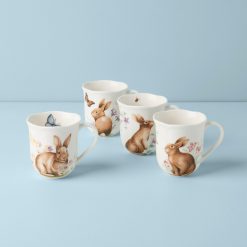 Lenox Heritage Lenox Heritage Butterfly Meadow Bunny Mugs, Set of 4