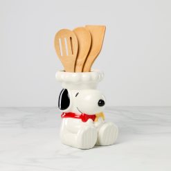 Lenox Heritage Lenox Heritage Chef Snoopy Figural Utensil Crock 4-Piece Set