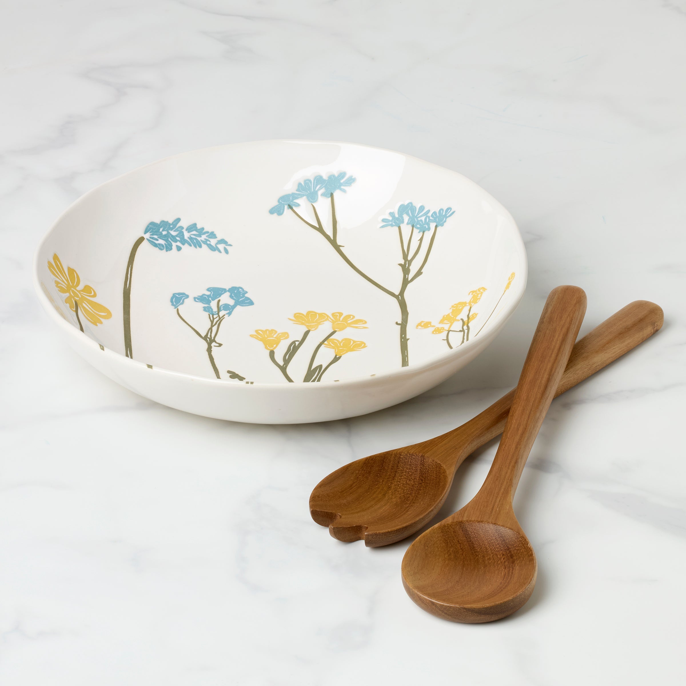Lenox Heritage Lenox Heritage Wildflowers Salad Bowl with Servers