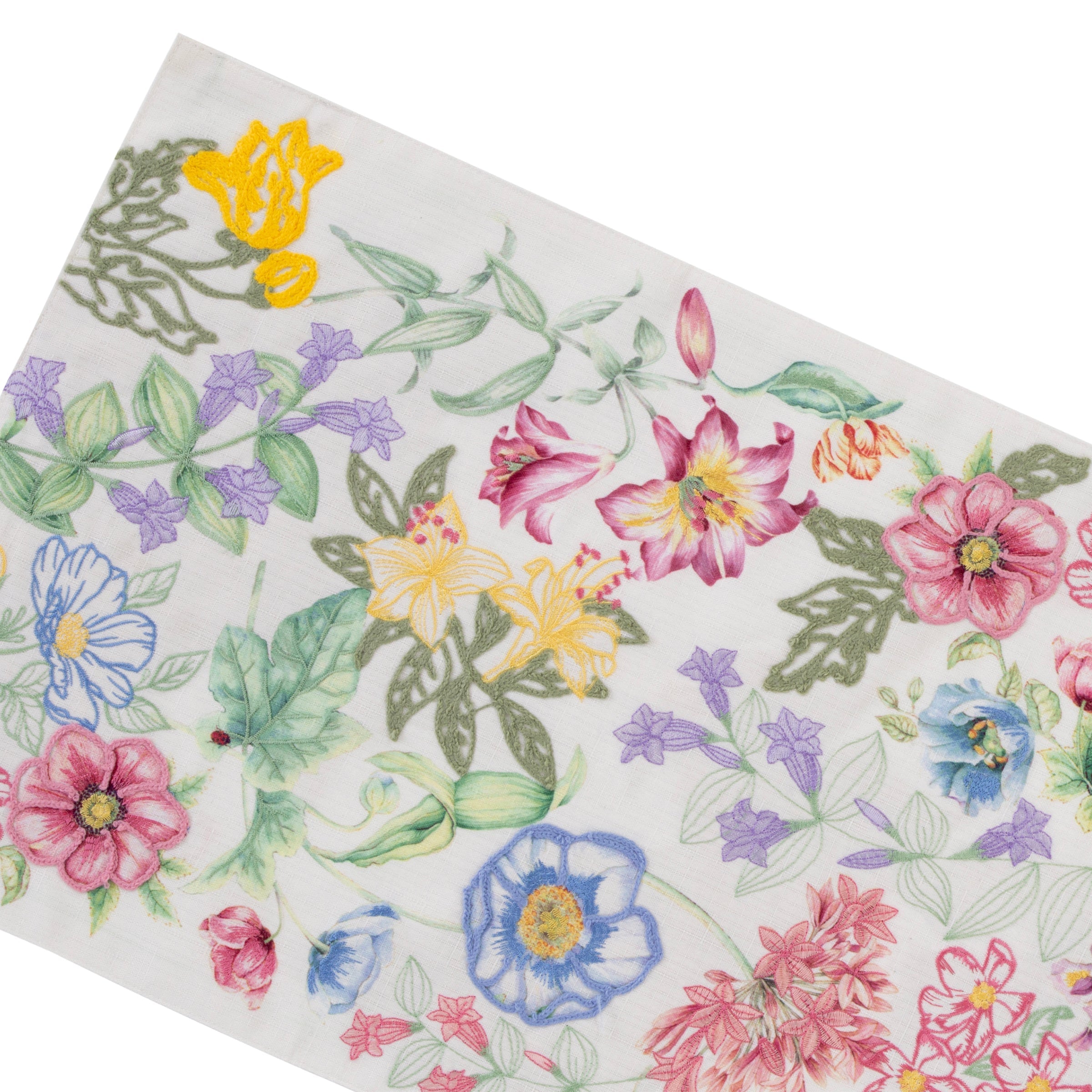 Lenox Heritage Lenox Heritage Butterfly Meadow Garden Embroidered Centerpiece Table Runner - Image 4