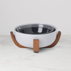 Lenox Heritage Lenox Heritage 24 Seven Pumice 3-Piece Nesting Bowl Set with Wood Stand