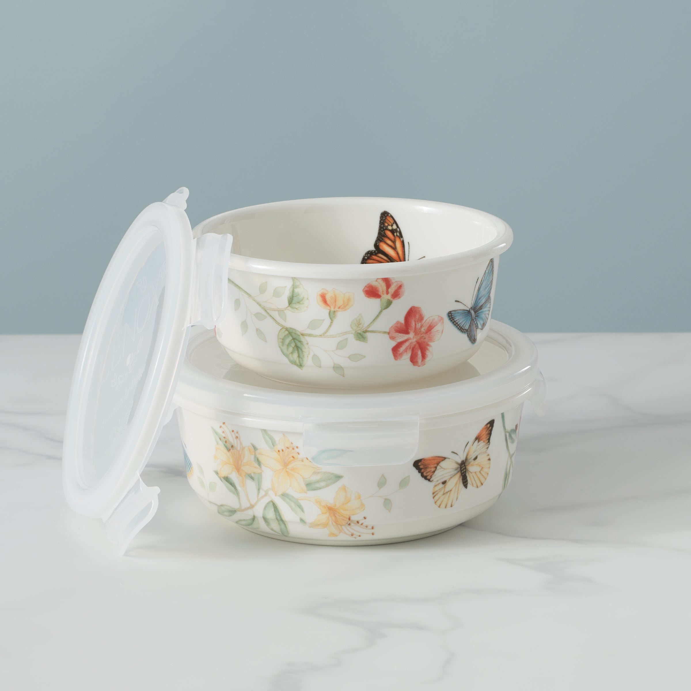 Lenox Heritage Lenox Heritage Butterfly Meadow Large Round Container - Image 3