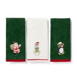 Lenox Heritage Lenox Heritage Holiday Elf, Santa & Penguin Kitchen Towels, Set of 3