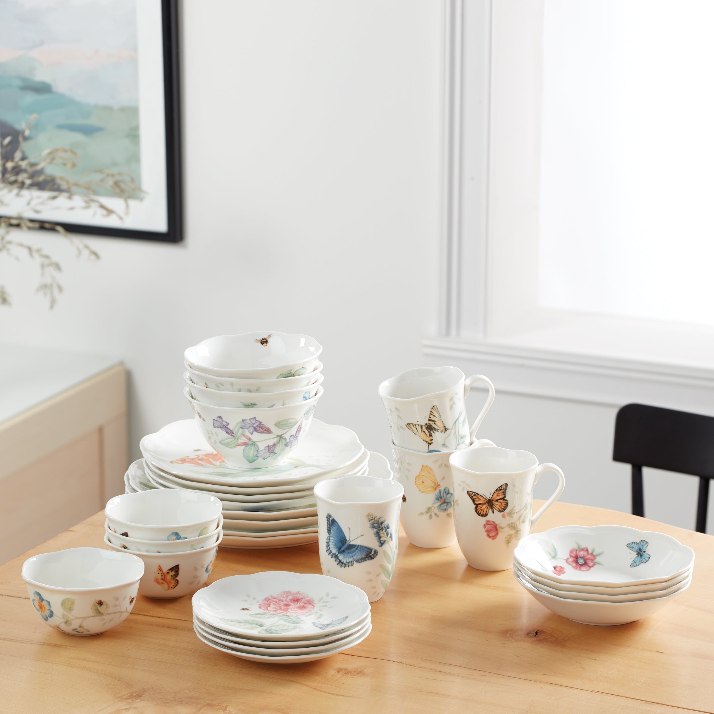Lenox Heritage Lenox Heritage Butterfly Meadow 28-Piece Dinnerware Set - Image 12