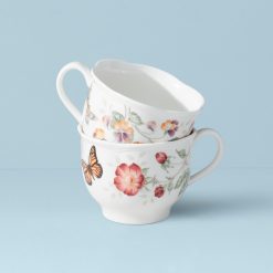 Lenox Heritage Lenox Heritage Butterfly Meadow Latte Mugs, Set of 2