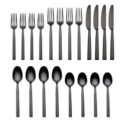 Alternative view of Lenox Heritage Lenox Heritage Aero Black Mirror 20-Piece Flatware Set
