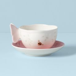 Alternative view of Lenox Heritage Lenox Heritage Butterfly Meadow Floral Pink Cup & Saucer