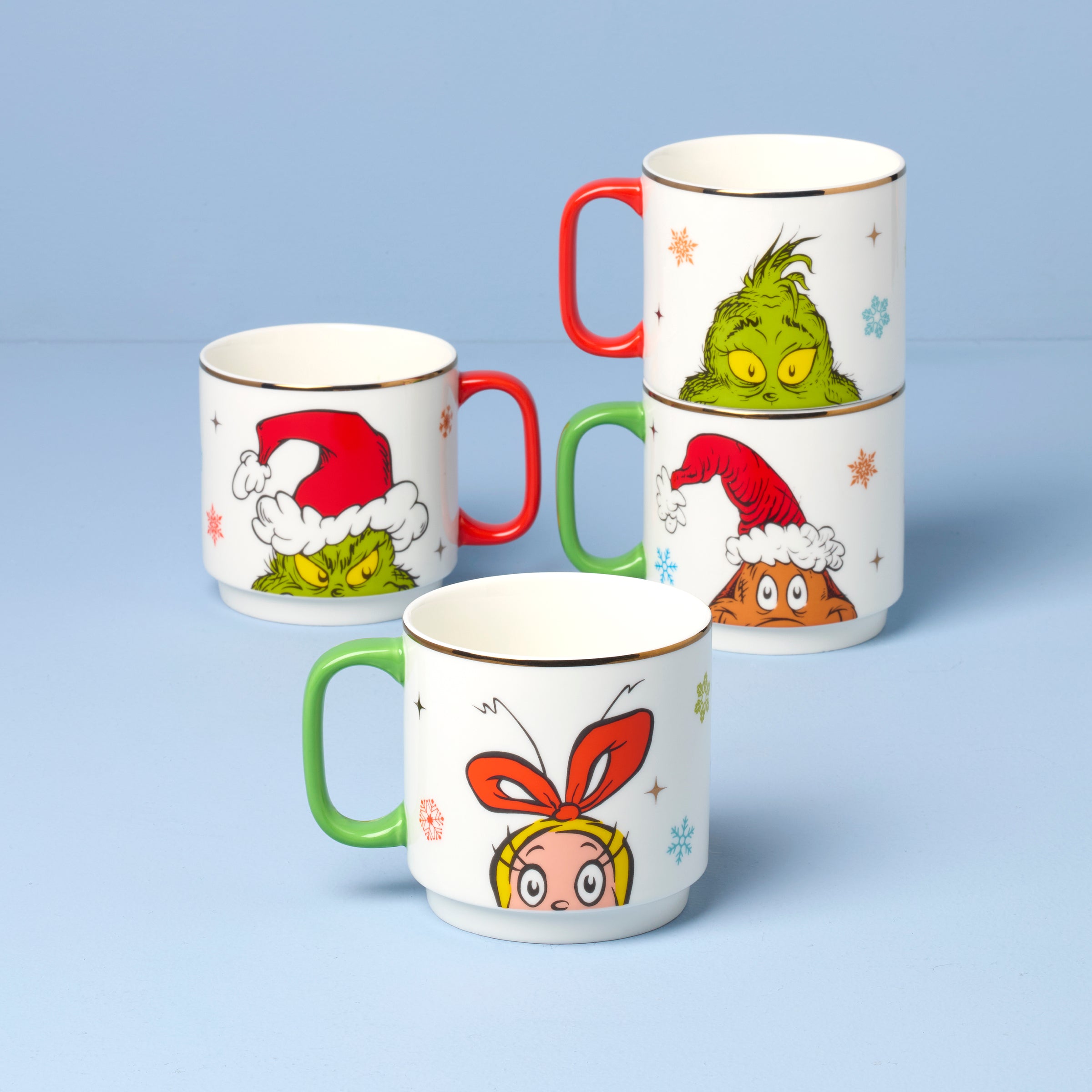 Lenox Heritage Lenox Heritage Merry Grinchmas Stackable Mugs, Set of 4 - Image 2