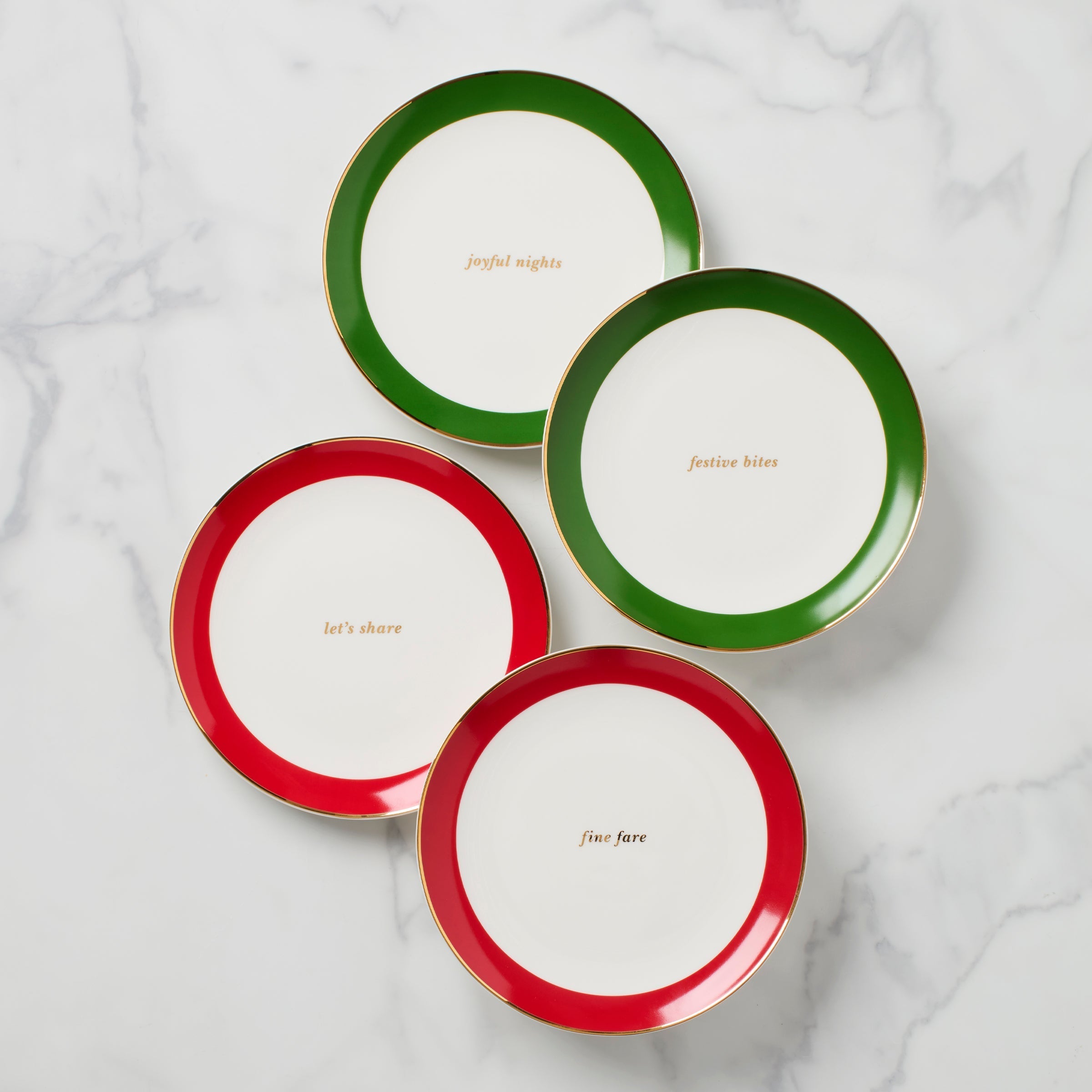 Lenox Heritage Lenox Heritage Evergreen Rim Accent Plates, Set of 4
