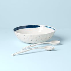 Alternative view of Lenox Heritage Lenox Heritage Blue Bay Melamine Salad Bowl With Servers