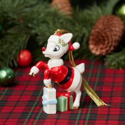 Alternative view of Lenox Heritage Lenox Heritage Rudolph in a Santa Suit Ornament