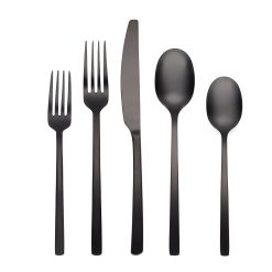 Lenox Heritage Lenox Heritage Beacon Black Satin 20-Piece Flatware Set