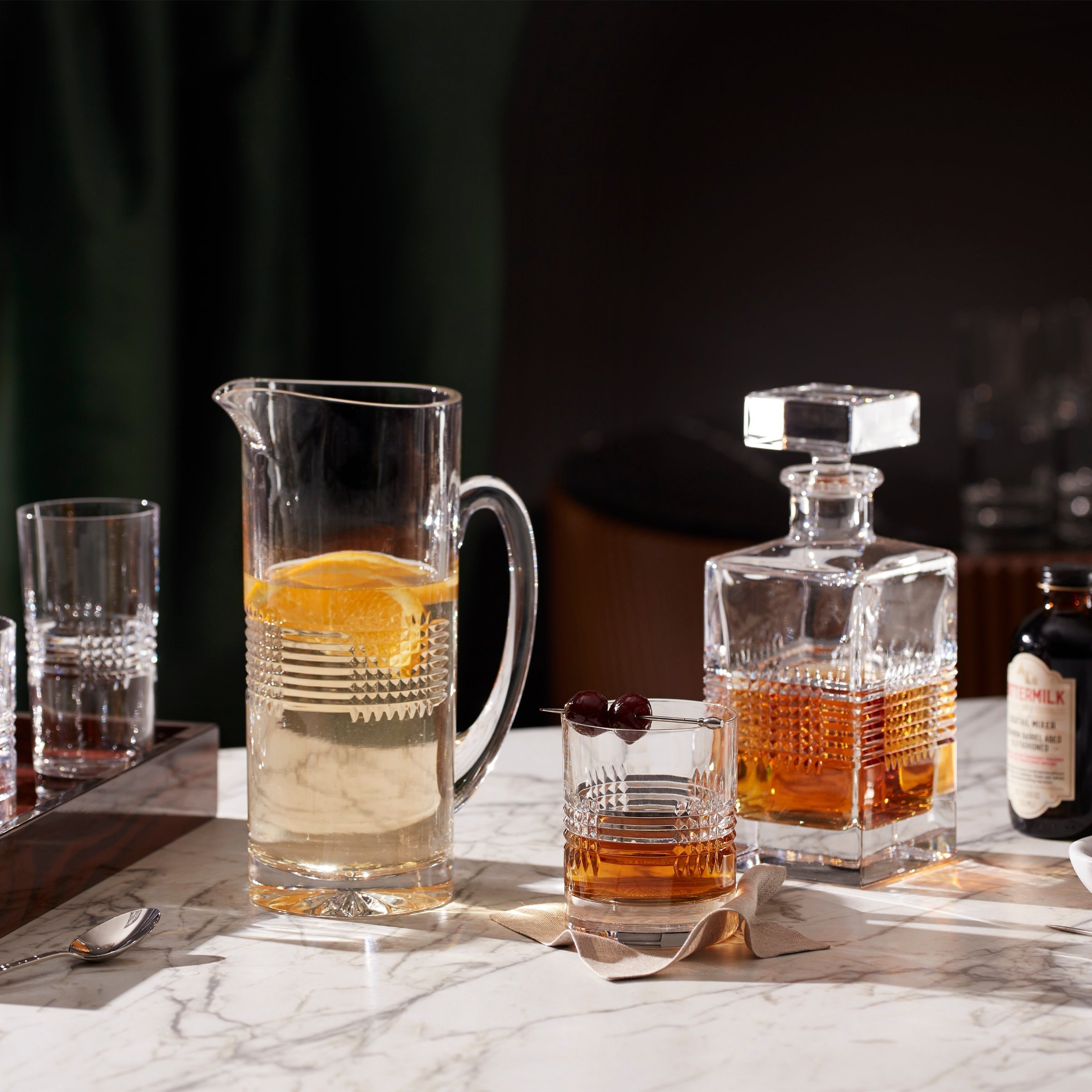 Lenox Heritage Lenox Heritage Sloane Crystal Double Old Fashion Glasses, Set of 4 - Image 3