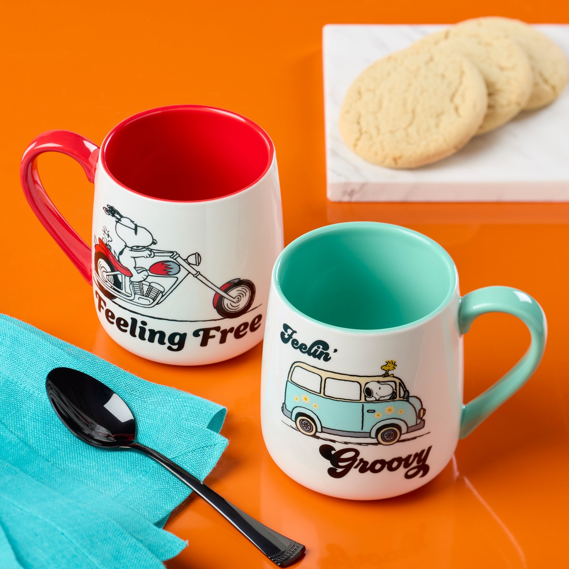 Lenox Heritage Lenox Heritage Peanuts Mugs Groovy-Feeling Free, Set of 2 - Image 3