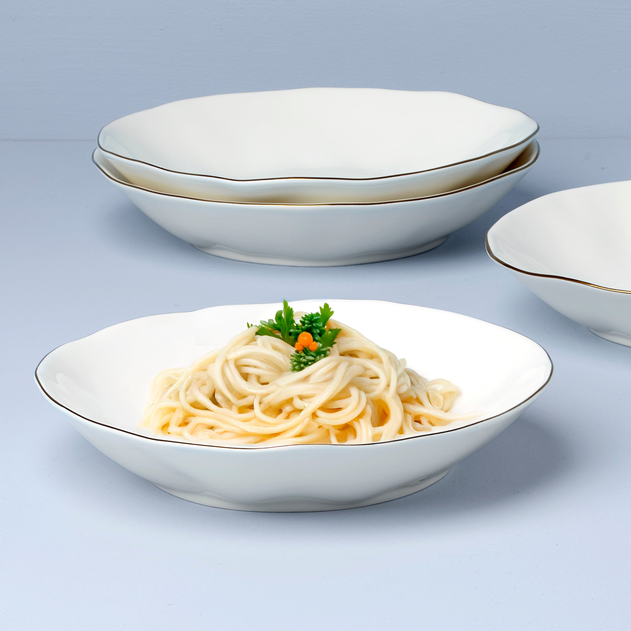 Lenox Heritage Lenox Heritage Blue Bay White Pasta Bowls, Set of 4 - Image 2