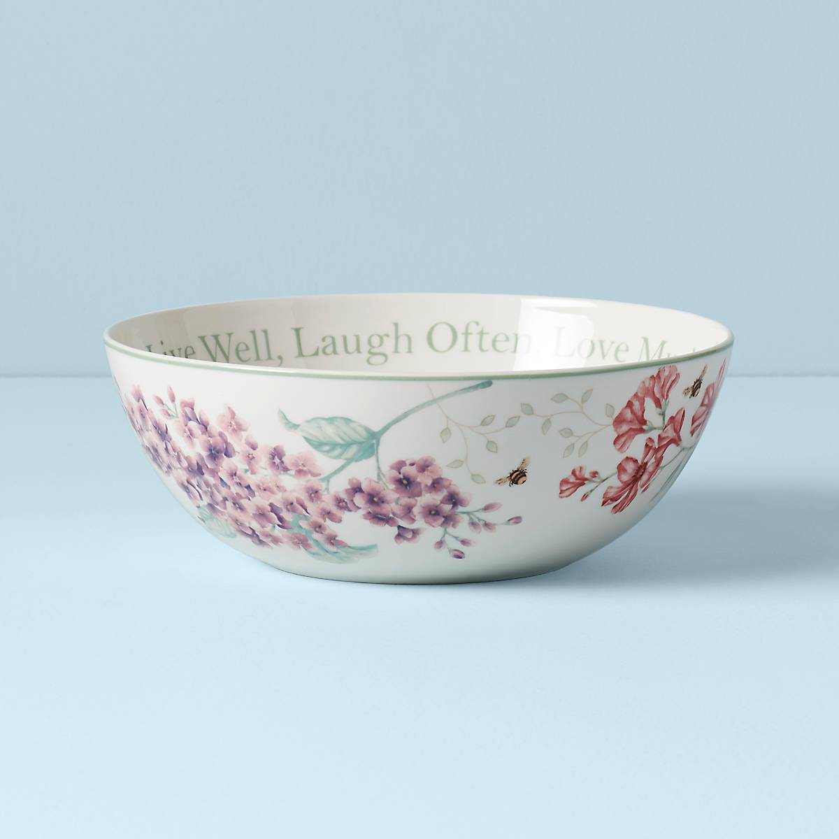 Lenox Heritage Lenox Heritage Butterfly Meadow Large Sentiment Serving Bowl