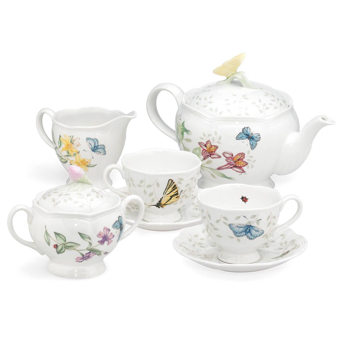 Lenox Heritage Lenox Heritage Butterfly Meadow 9-Piece Tea Set - Image 6