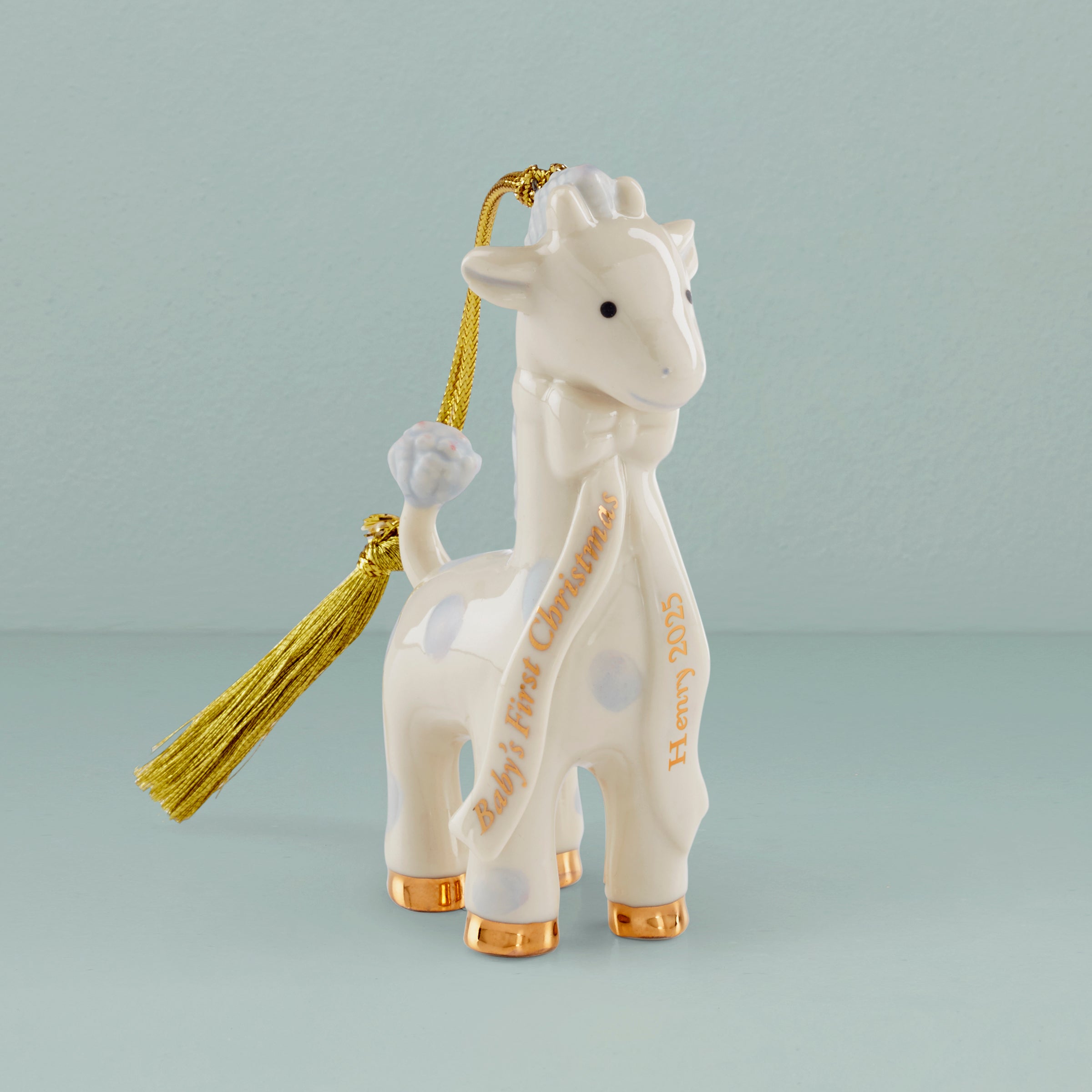 Lenox Heritage Lenox Heritage Personalized Baby's Blue Giraffe Ornament