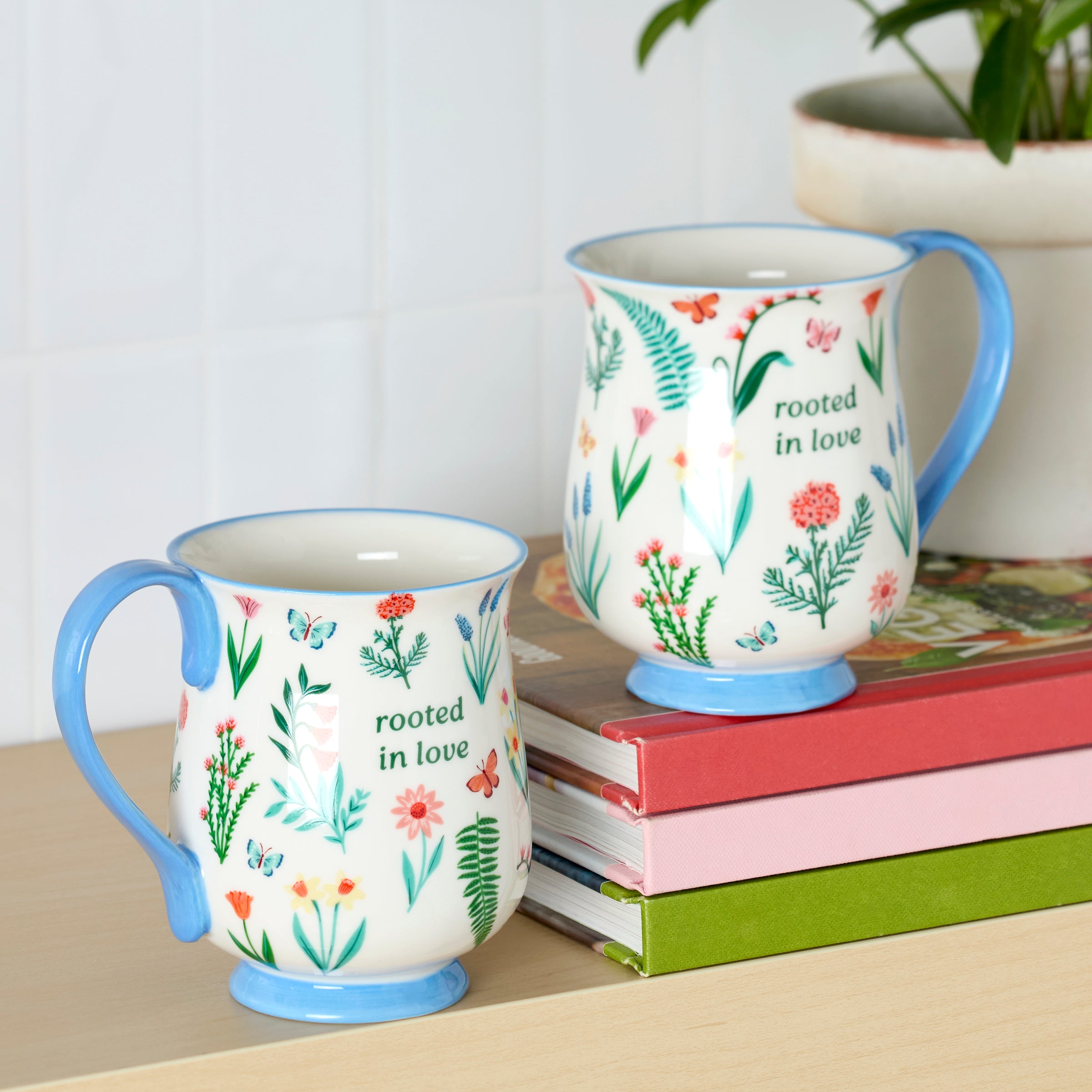 Lenox Heritage Lenox Heritage First Blooms Blue Mugs, Set of 2 - Image 2