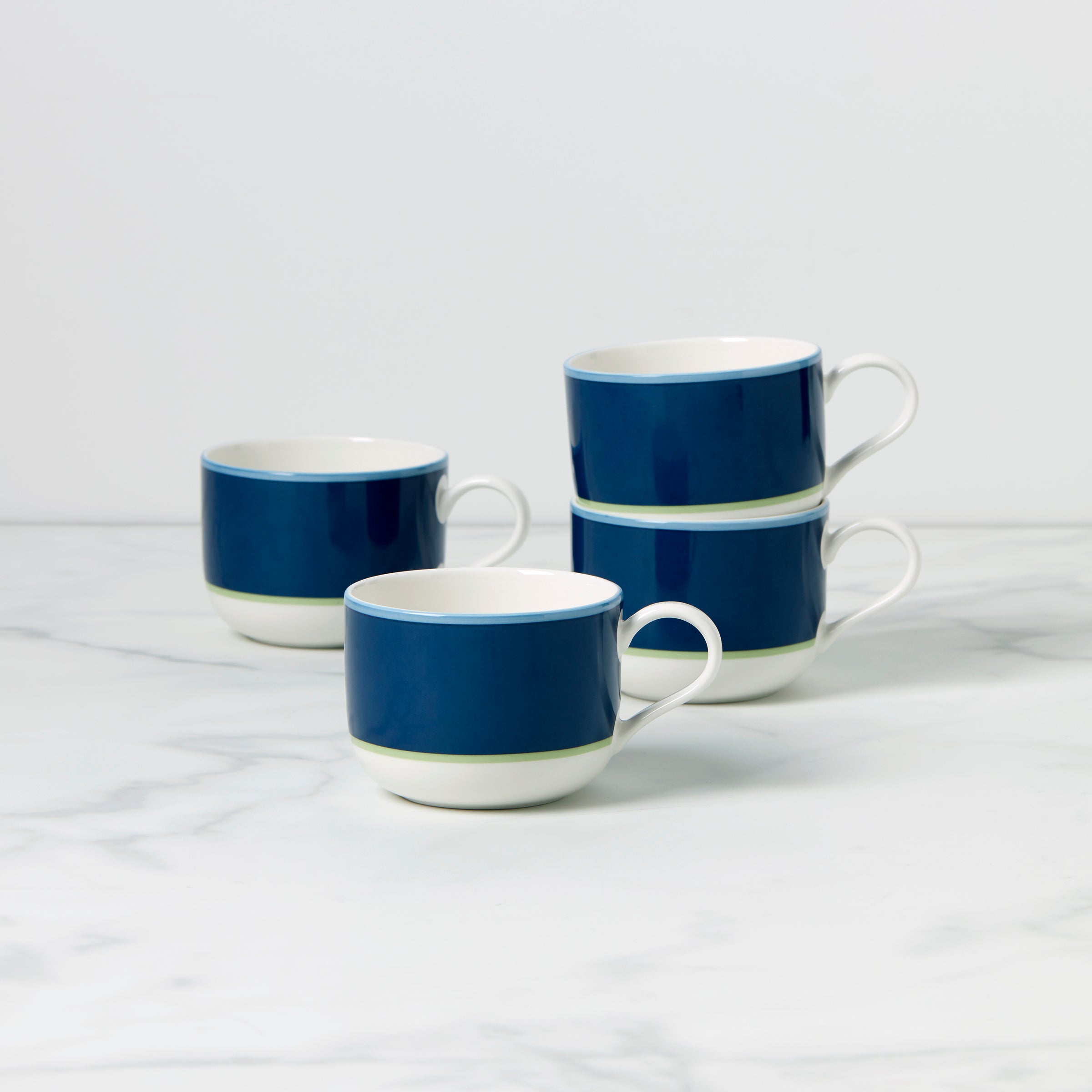 Lenox Heritage Lenox Heritage Make It Pop Navy & Green Mugs, Set of 4 - Image 2