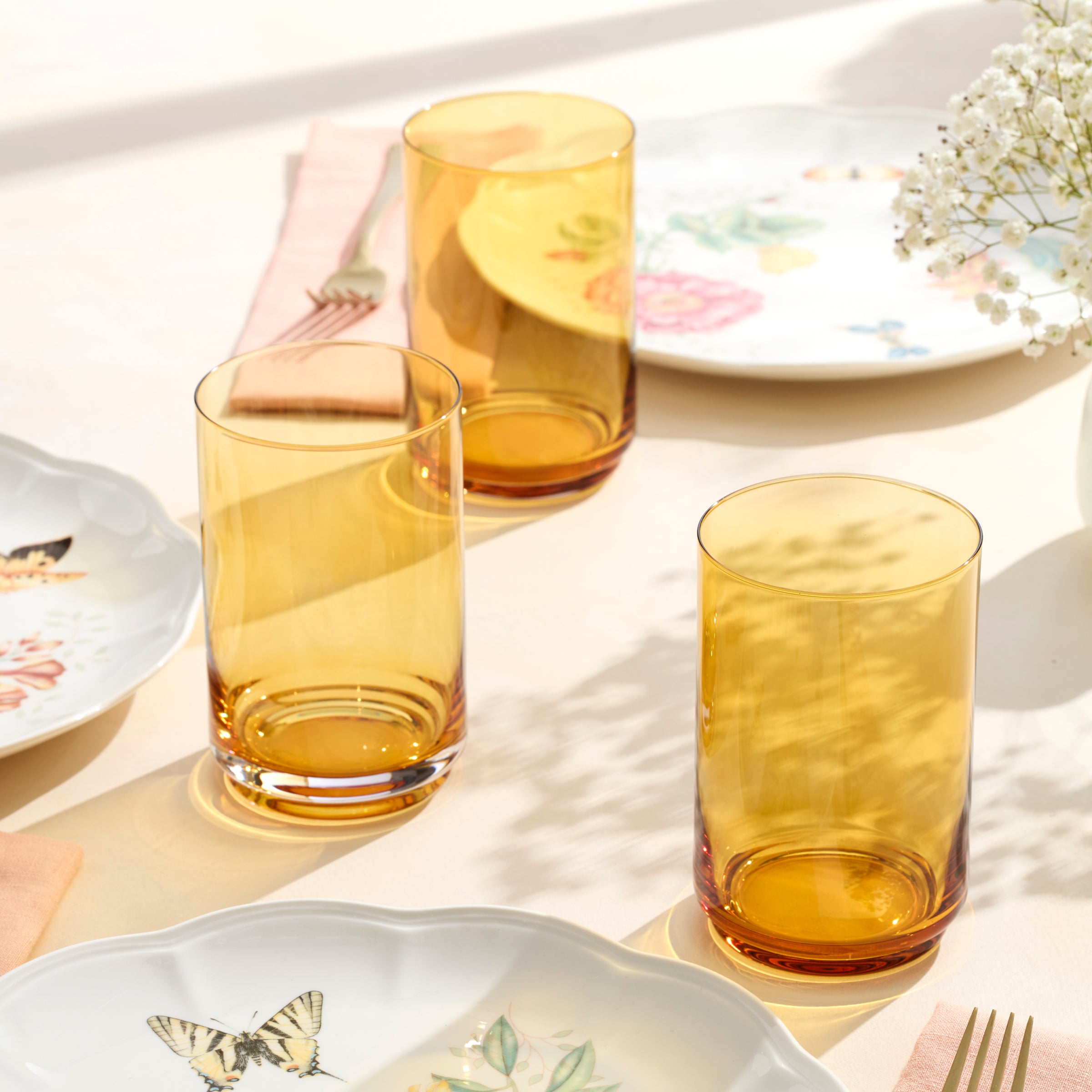Lenox Heritage Lenox Heritage Tuscany Classics Stackable Amber Coolers, Set of 4 - Image 4