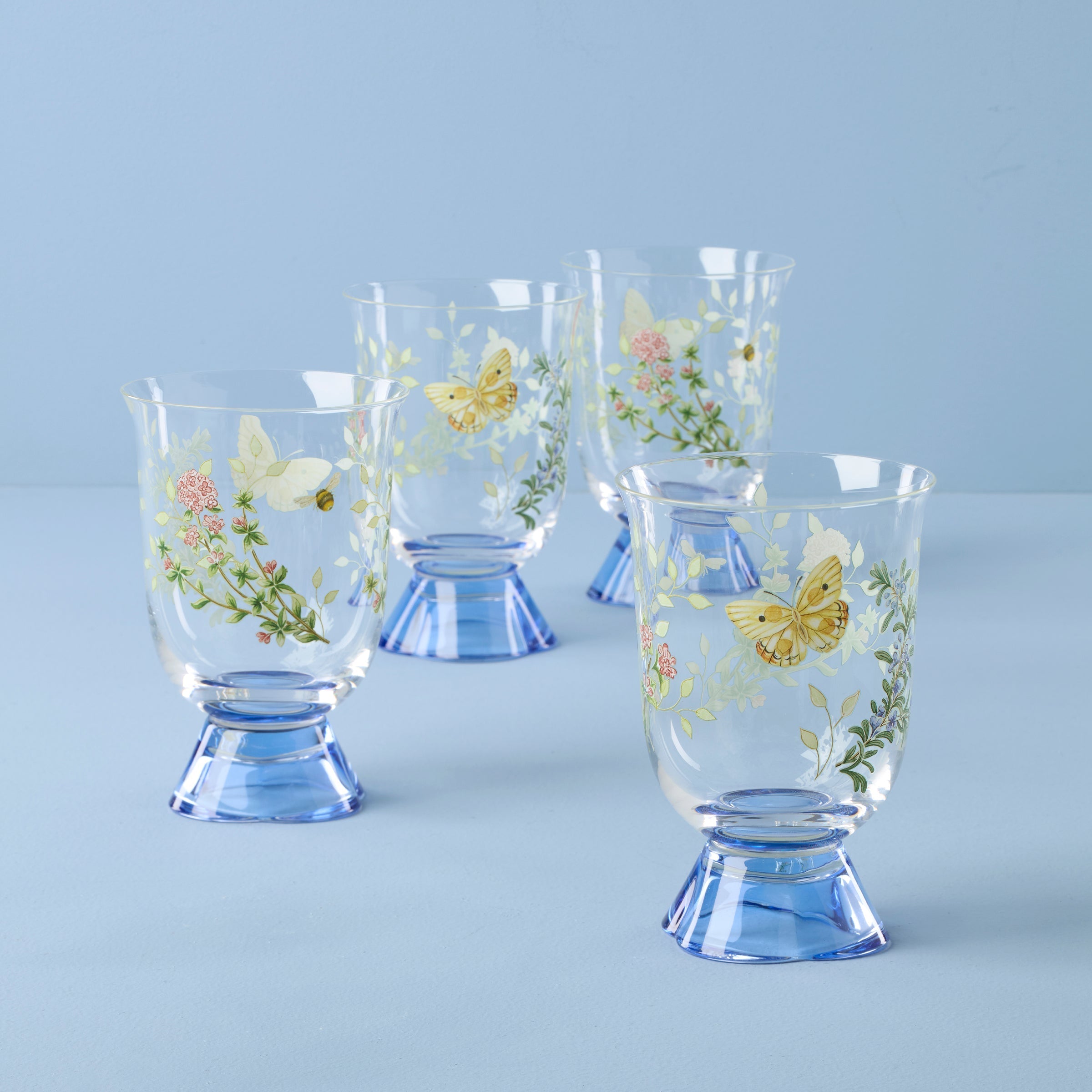 Lenox Heritage Lenox Heritage Butterfly Meadow Herbs Short Tumblers, Set of 4