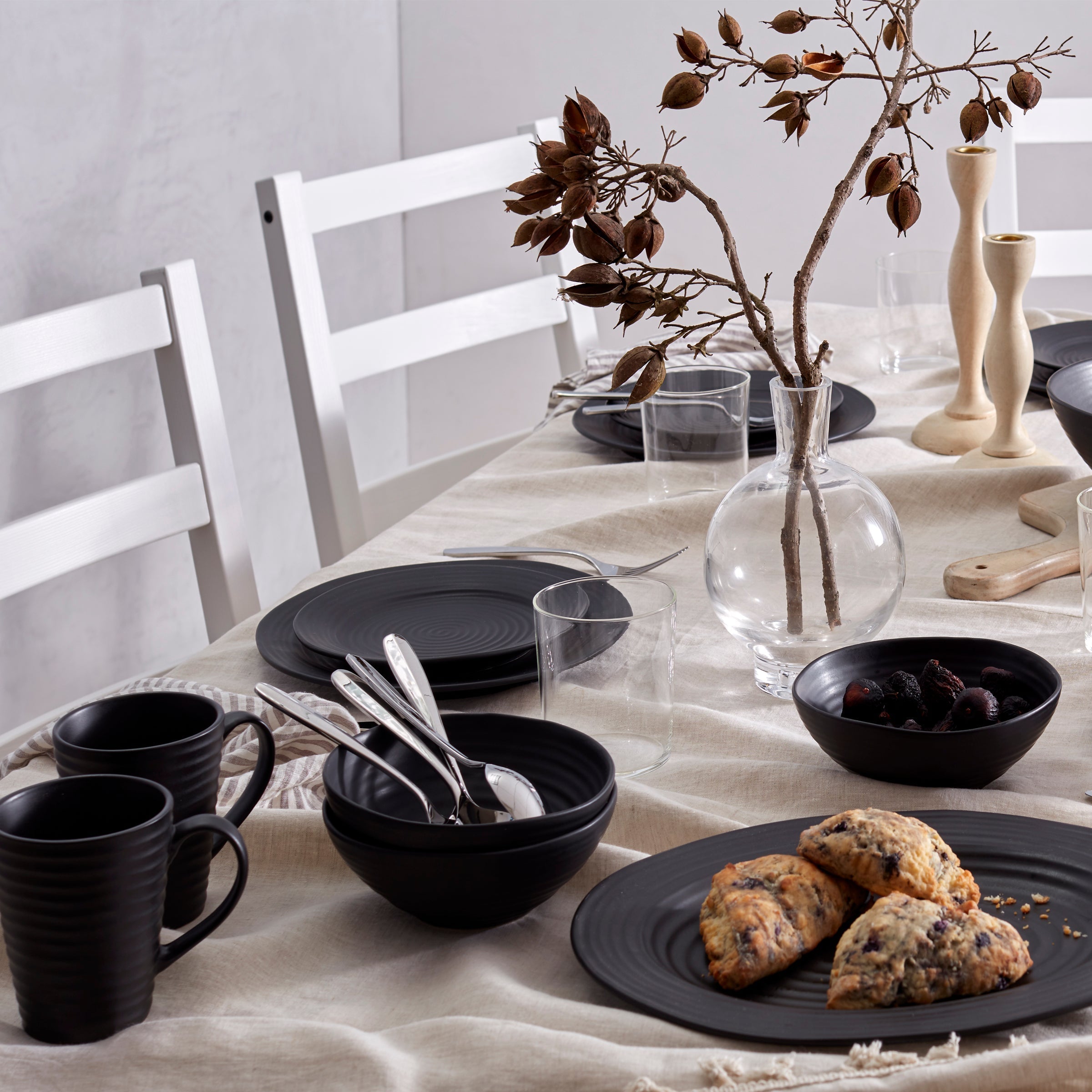 Lenox Heritage Lenox Heritage Ridge Black Mugs, Set of 4 - Image 3