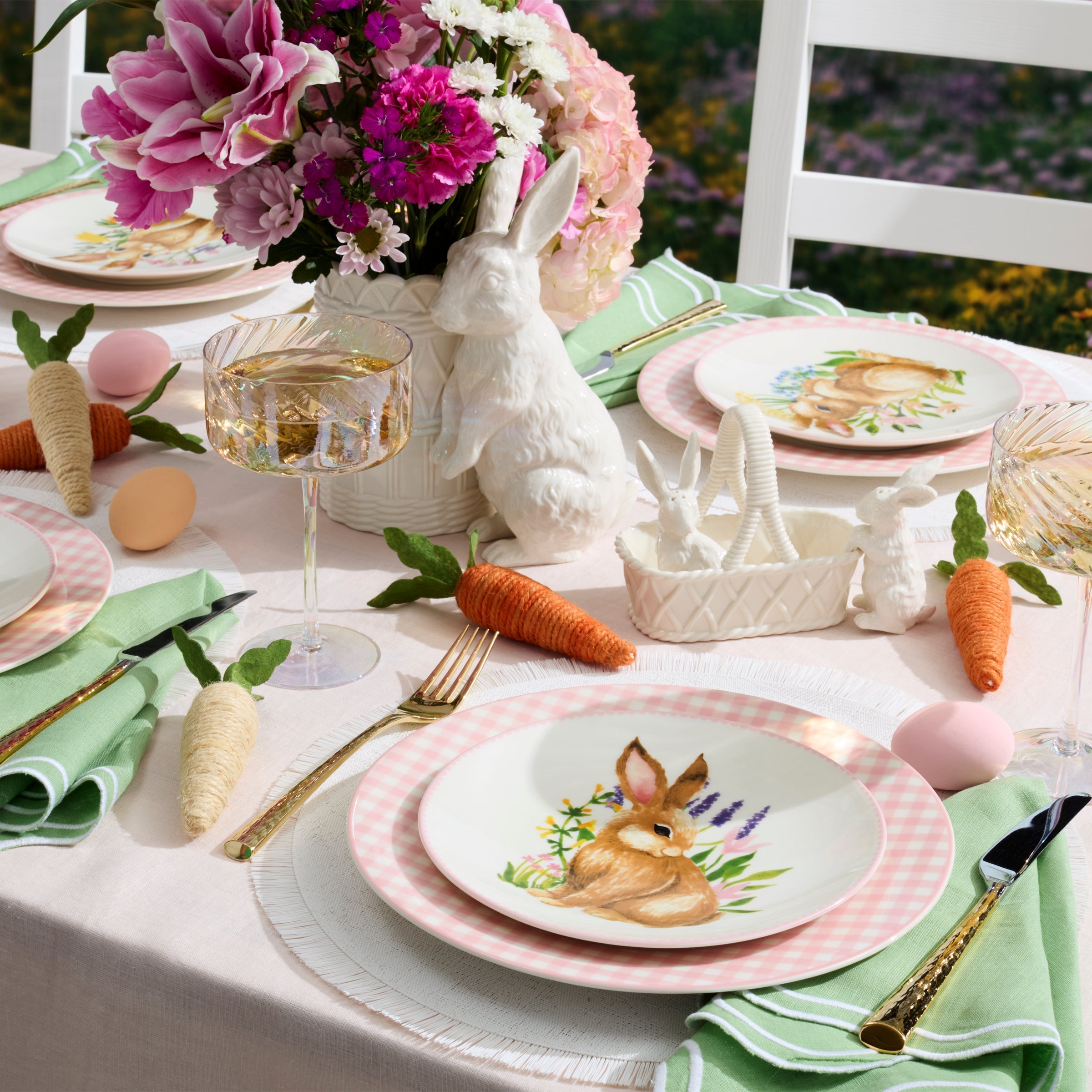Lenox Heritage Lenox Heritage Gingham Pink Dinner Plates, Set of 4 - Image 2