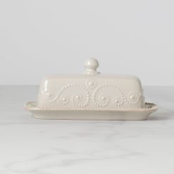 Lenox Heritage Lenox Heritage French Perle White Covered Butter Dish