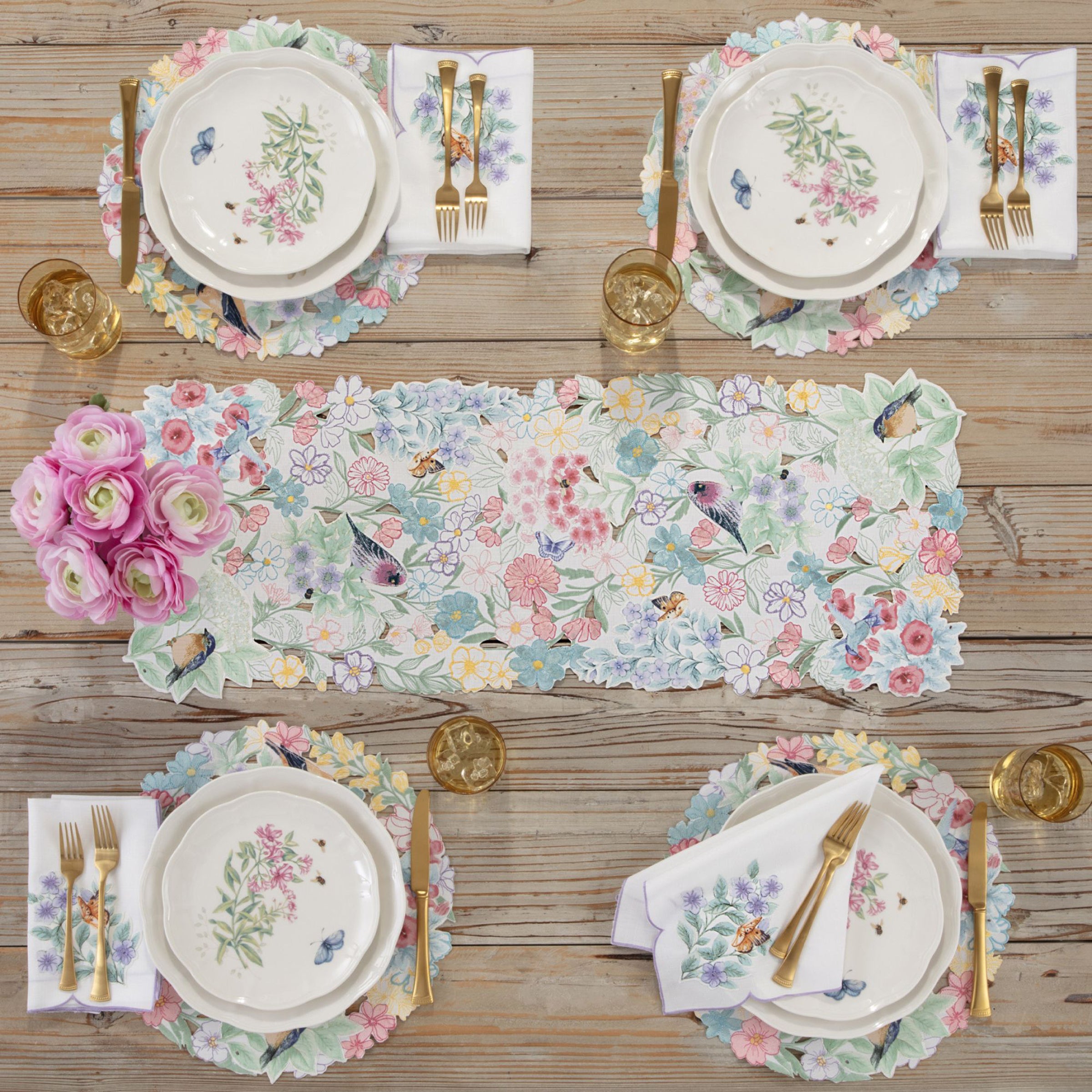 Lenox Heritage Lenox Heritage Butterfly Meadow Flutter 14x36 Centerpiece Table Runner