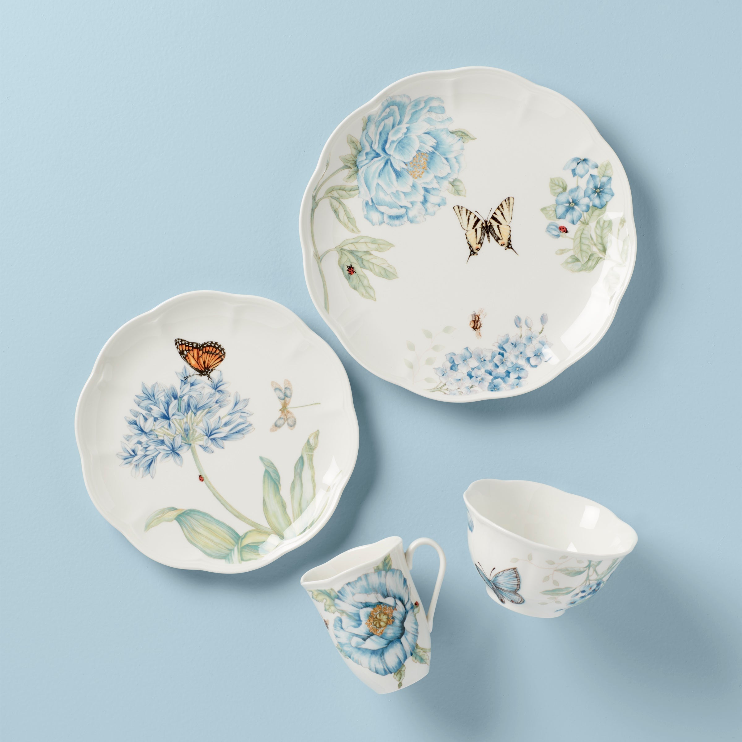 Lenox Heritage Lenox Heritage Butterfly Meadow Blue 18-Piece Dinnerware Set - Image 2