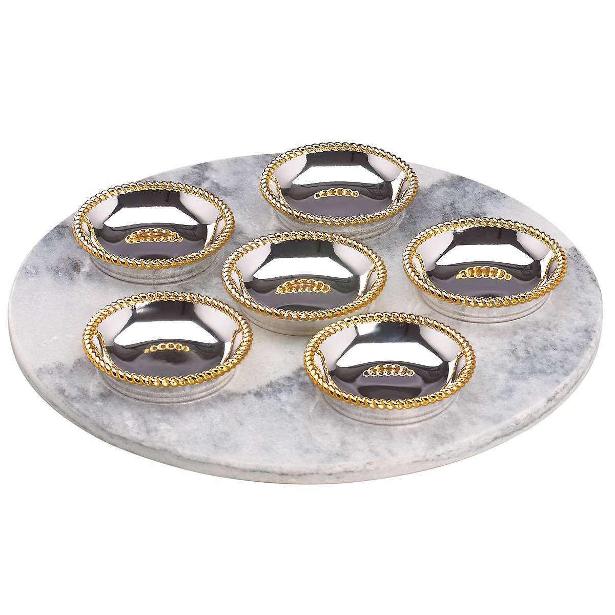 Lenox Heritage Lenox Heritage Roseland Seder Plates with Marble Slate