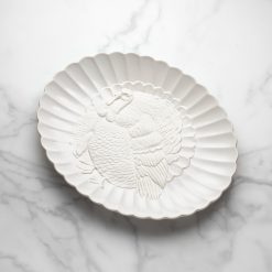 Lenox Heritage Lenox Heritage French Perle White Carved Turkey Platter