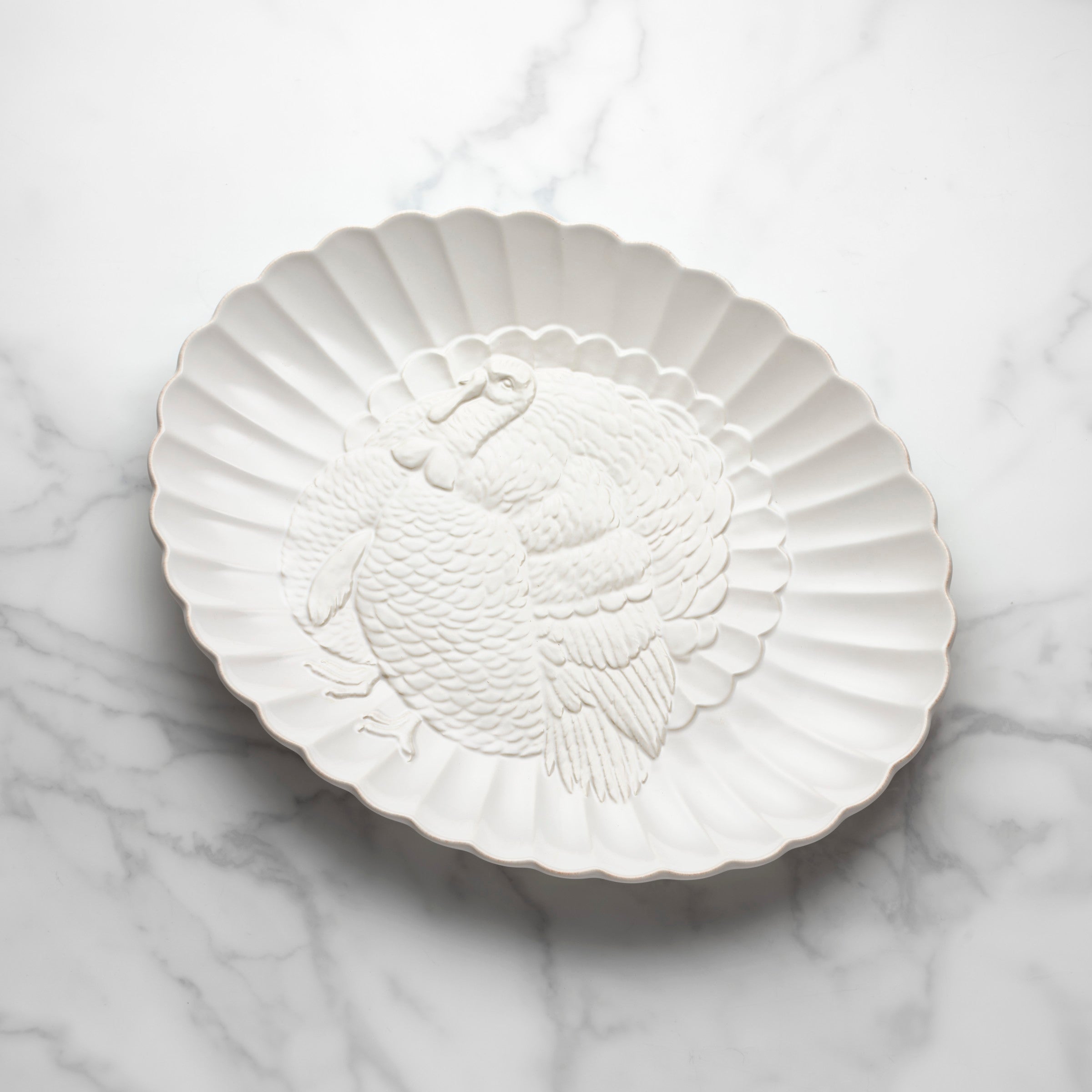 Lenox Heritage Lenox Heritage French Perle White Carved Turkey Platter