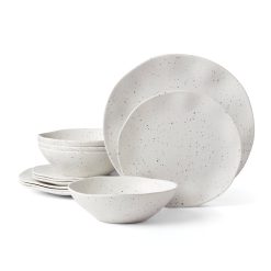 Lenox Heritage Lenox Heritage Terrazzo Melamine Cream 12-Piece Dinnerware Set