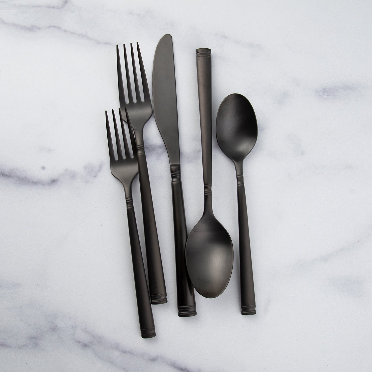 Lenox Heritage Lenox Heritage Emmy Black Satin 20-Piece Flatware Set - Image 4