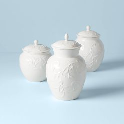 Lenox Heritage Lenox Heritage Opal Innocence Carved 3-Piece Canister Set