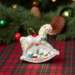 Alternative view of Lenox Heritage Lenox Heritage 2026 Retro Blown Glass Baby's 1st Rocking Horse Ornament