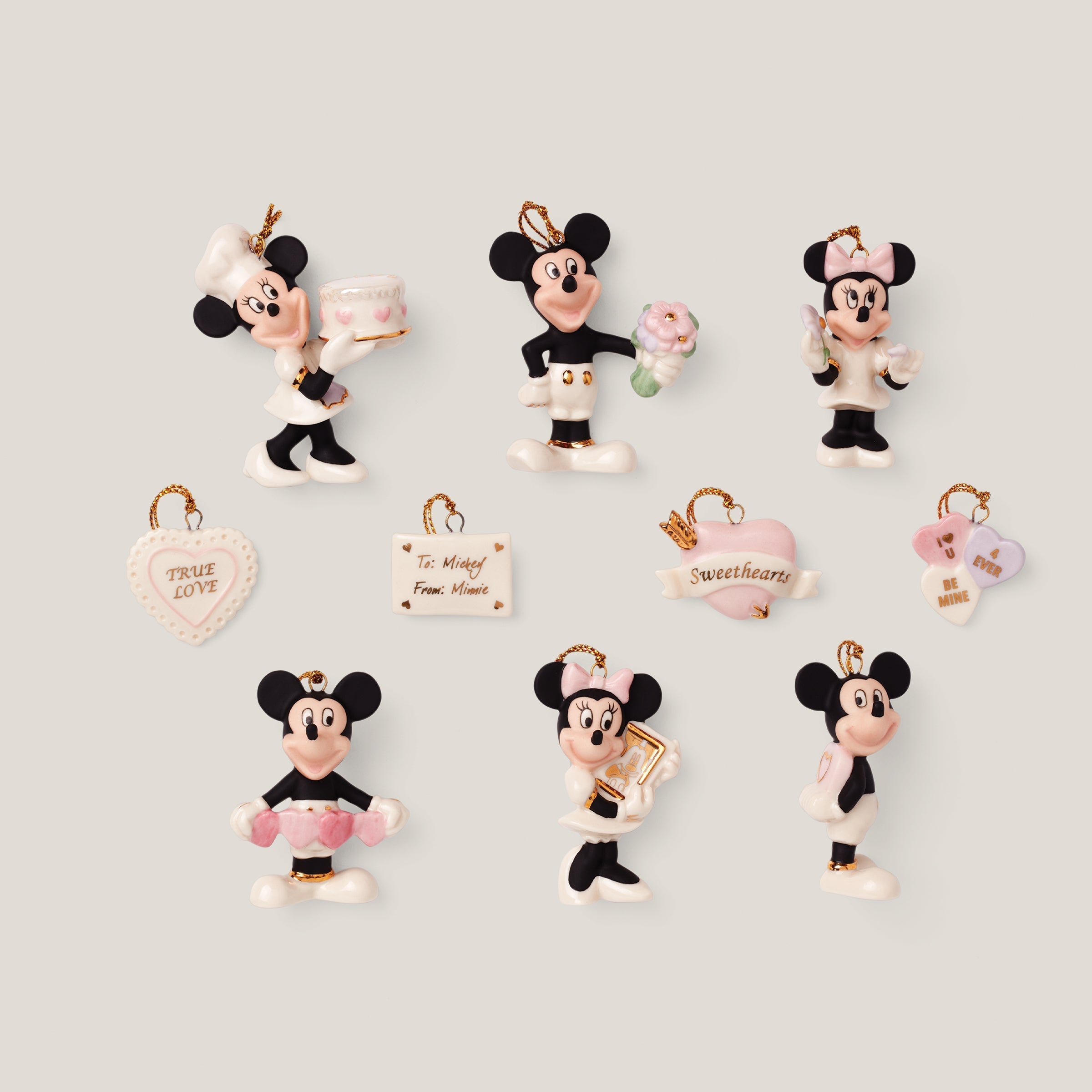 Lenox Heritage Lenox Heritage Disney Romantic Moments 10-Piece Mini Ornament Set