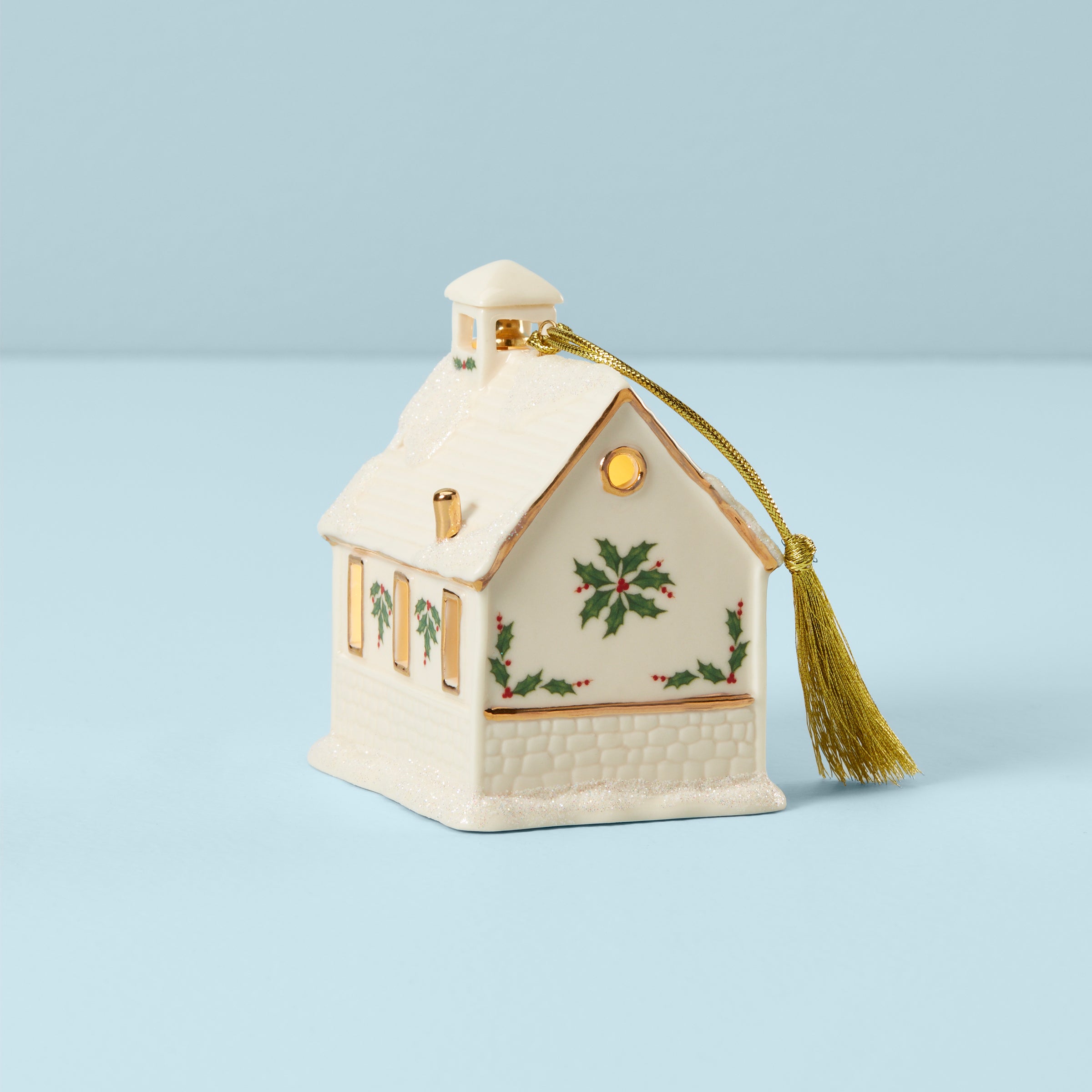 Lenox Heritage Lenox Heritage Christmas Village School Lit Ornament - Image 2
